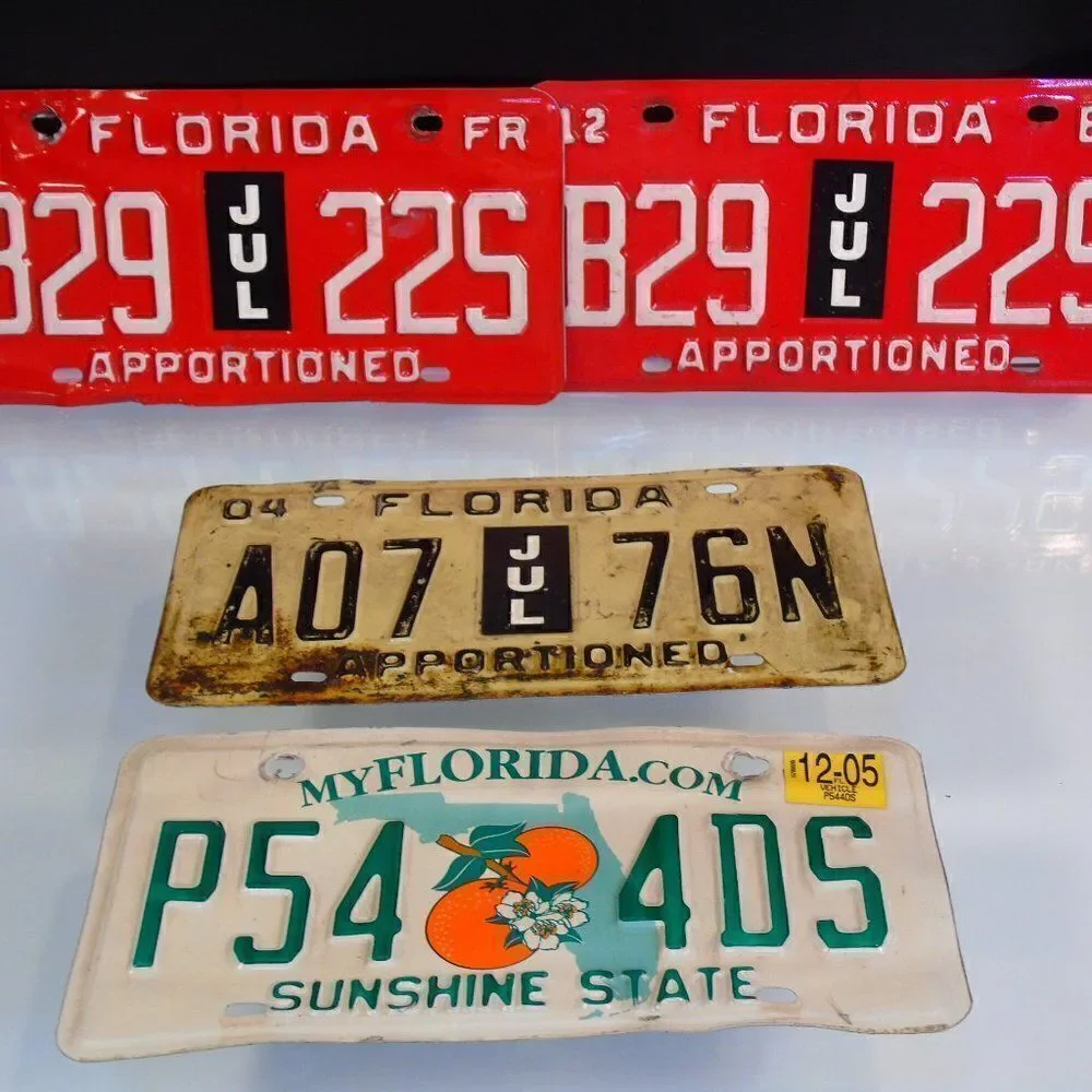 Tags Trailer Truck Vehicle License Plates Lot of 7